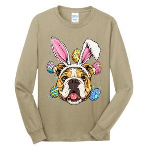 Easter Bunny American Bulldog Dog Women Tall Long Sleeve T-Shirt