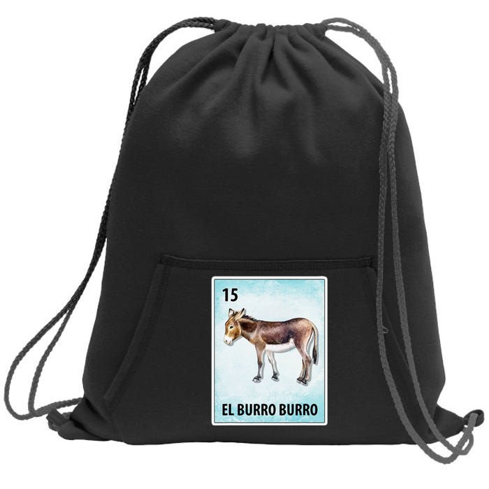 El Burro Burro Mexican Donkey Burro Cards Sweatshirt Cinch Pack Bag