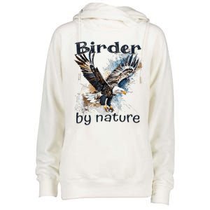 Eagle Birding By Nature Birding Bird Watching Womens Funnel Neck Pullover Hood