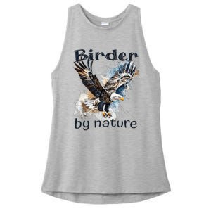 Eagle Birding By Nature Birding Bird Watching Ladies PosiCharge Tri-Blend Wicking Tank