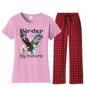 Eagle Birding By Nature Birding Bird Watching Women's Flannel Pajama Set