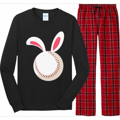 Easter Baseball Bunny Ears Happpy Easter Day Long Sleeve Pajama Set