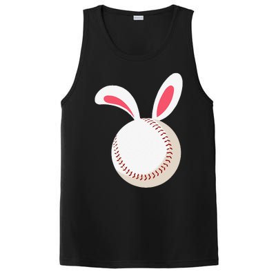 Easter Baseball Bunny Ears Happpy Easter Day PosiCharge Competitor Tank