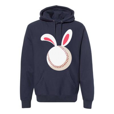 Easter Baseball Bunny Ears Happpy Easter Day Premium Hoodie