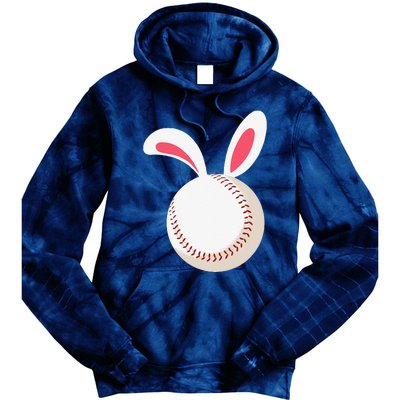 Easter Baseball Bunny Ears Happpy Easter Day Tie Dye Hoodie