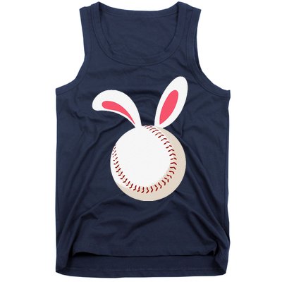 Easter Baseball Bunny Ears Happpy Easter Day Tank Top