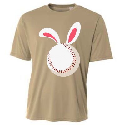 Easter Baseball Bunny Ears Happpy Easter Day Cooling Performance Crew T-Shirt