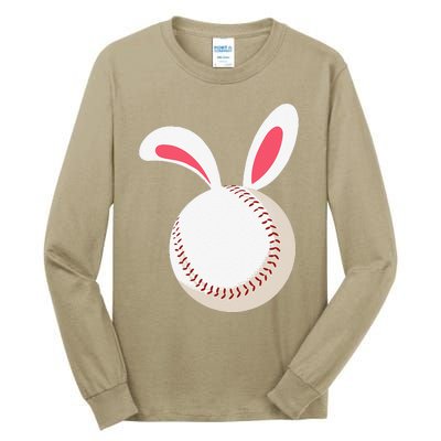 Easter Baseball Bunny Ears Happpy Easter Day Tall Long Sleeve T-Shirt