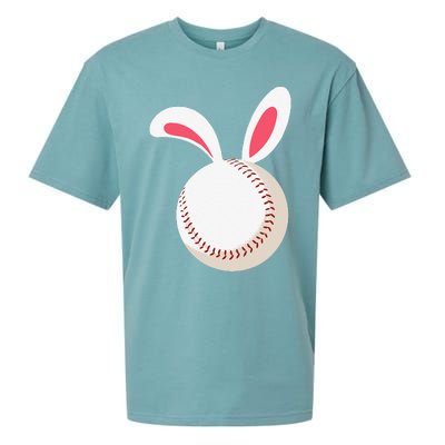 Easter Baseball Bunny Ears Happpy Easter Day Sueded Cloud Jersey T-Shirt