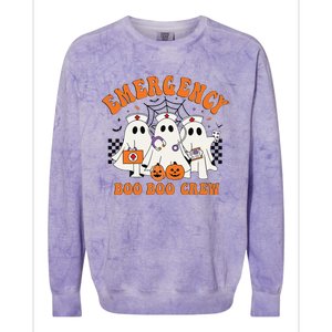 Emergency Boo Boo Crew Halloween Ghost Nurse Colorblast Crewneck Sweatshirt