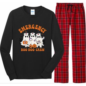 Emergency Boo Boo Crew Halloween Ghost Nurse Long Sleeve Pajama Set