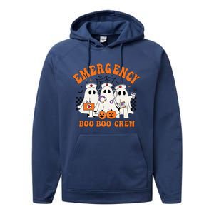 Emergency Boo Boo Crew Halloween Ghost Nurse Performance Fleece Hoodie