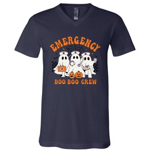 Emergency Boo Boo Crew Halloween Ghost Nurse V-Neck T-Shirt