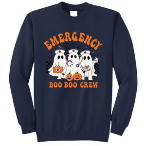 Emergency Boo Boo Crew Halloween Ghost Nurse Tall Sweatshirt