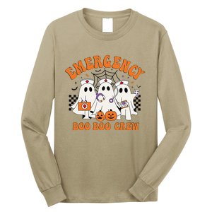 Emergency Boo Boo Crew Halloween Ghost Nurse Long Sleeve Shirt