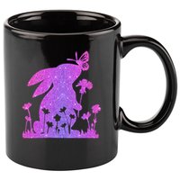 Easter Bunny Butterflies Flowers 11oz C Handle Ceramic Mug