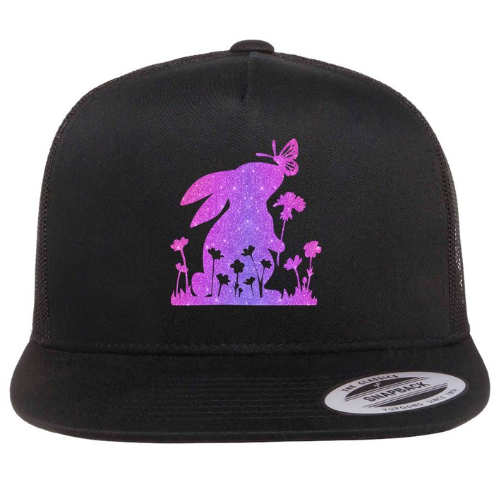 Easter Bunny Butterflies Flowers Flatbill Hat