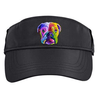 English British Bulldog Pop Art Portrait for Dog Owners Adult Drive Performance Visor