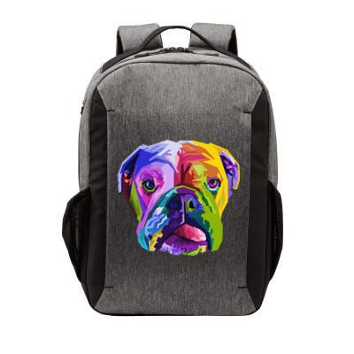 English British Bulldog Pop Art Portrait for Dog Owners Vector Backpack