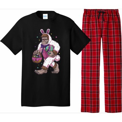 Easter Bunny Bigfoot Sasquatch Easter Egg Basket Gift Pajama Set