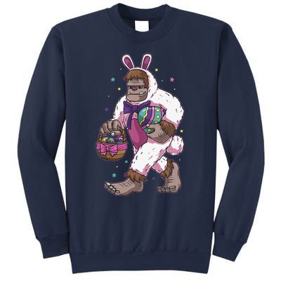 Easter Bunny Bigfoot Sasquatch Easter Egg Basket Gift Sweatshirt