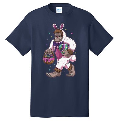 Easter Bunny Bigfoot Sasquatch Easter Egg Basket Gift Tall T-Shirt