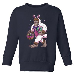 Easter Bunny Bigfoot Sasquatch Easter Egg Basket Gift Toddler Sweatshirt