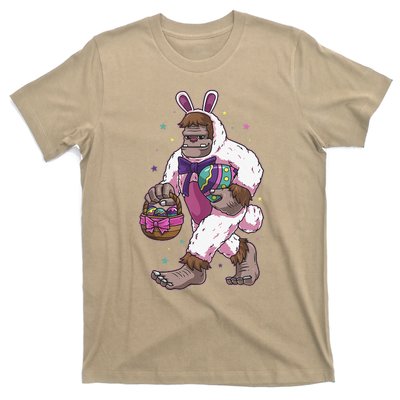 Easter Bunny Bigfoot Sasquatch Easter Egg Basket Gift T-Shirt