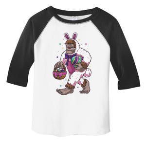 Easter Bunny Bigfoot Sasquatch Easter Egg Basket Gift Toddler Fine Jersey T-Shirt