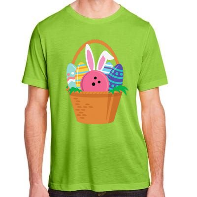 Easter Bunny Bowling Game Egg Basket Adult ChromaSoft Performance T-Shirt