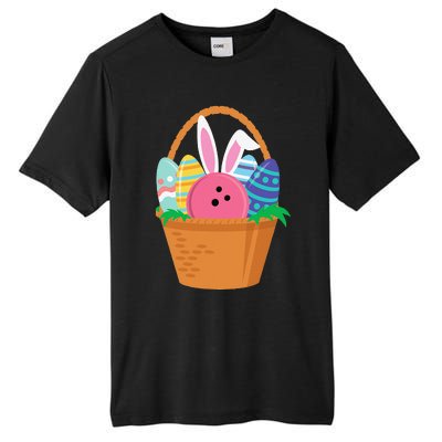 Easter Bunny Bowling Game Egg Basket Tall Fusion ChromaSoft Performance T-Shirt