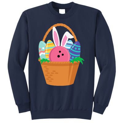 Easter Bunny Bowling Game Egg Basket Sweatshirt