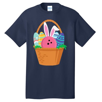 Easter Bunny Bowling Game Egg Basket Tall T-Shirt