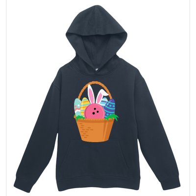 Easter Bunny Bowling Game Egg Basket Urban Pullover Hoodie