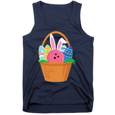 Easter Bunny Bowling Game Egg Basket Tank Top