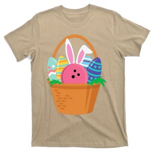 Easter Bunny Bowling Game Egg Basket T-Shirt