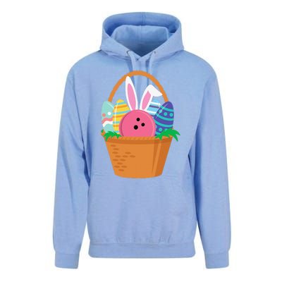 Easter Bunny Bowling Game Egg Basket Unisex Surf Hoodie