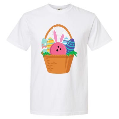 Easter Bunny Bowling Game Egg Basket Garment-Dyed Heavyweight T-Shirt