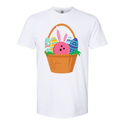 Easter Bunny Bowling Game Egg Basket Softstyle® CVC T-Shirt