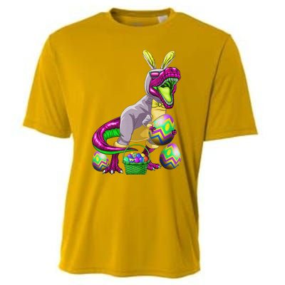 Easter Basket Bunny Dinosaur Egg T Rex Cooling Performance Crew T-Shirt