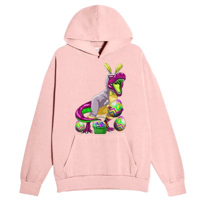 Easter Basket Bunny Dinosaur Egg T Rex Urban Pullover Hoodie