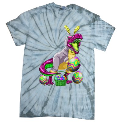 Easter Basket Bunny Dinosaur Egg T Rex Tie-Dye T-Shirt