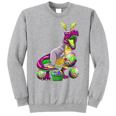 Easter Basket Bunny Dinosaur Egg T Rex Sweatshirt