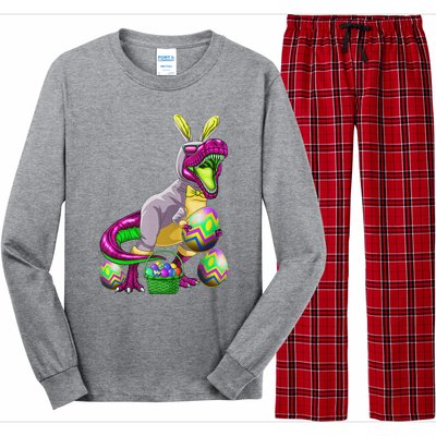 Easter Basket Bunny Dinosaur Egg T Rex Long Sleeve Pajama Set