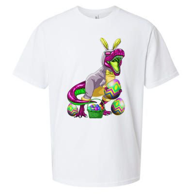 Easter Basket Bunny Dinosaur Egg T Rex Sueded Cloud Jersey T-Shirt