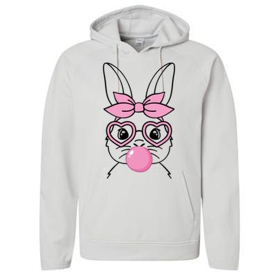 Easter Bunny Bubble Gum Cute Performance Fleece Hoodie