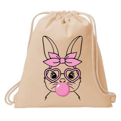 Easter Bunny Bubble Gum Cute Drawstring Bag