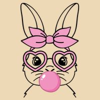 Easter Bunny Bubble Gum Cute Zip Tote Bag