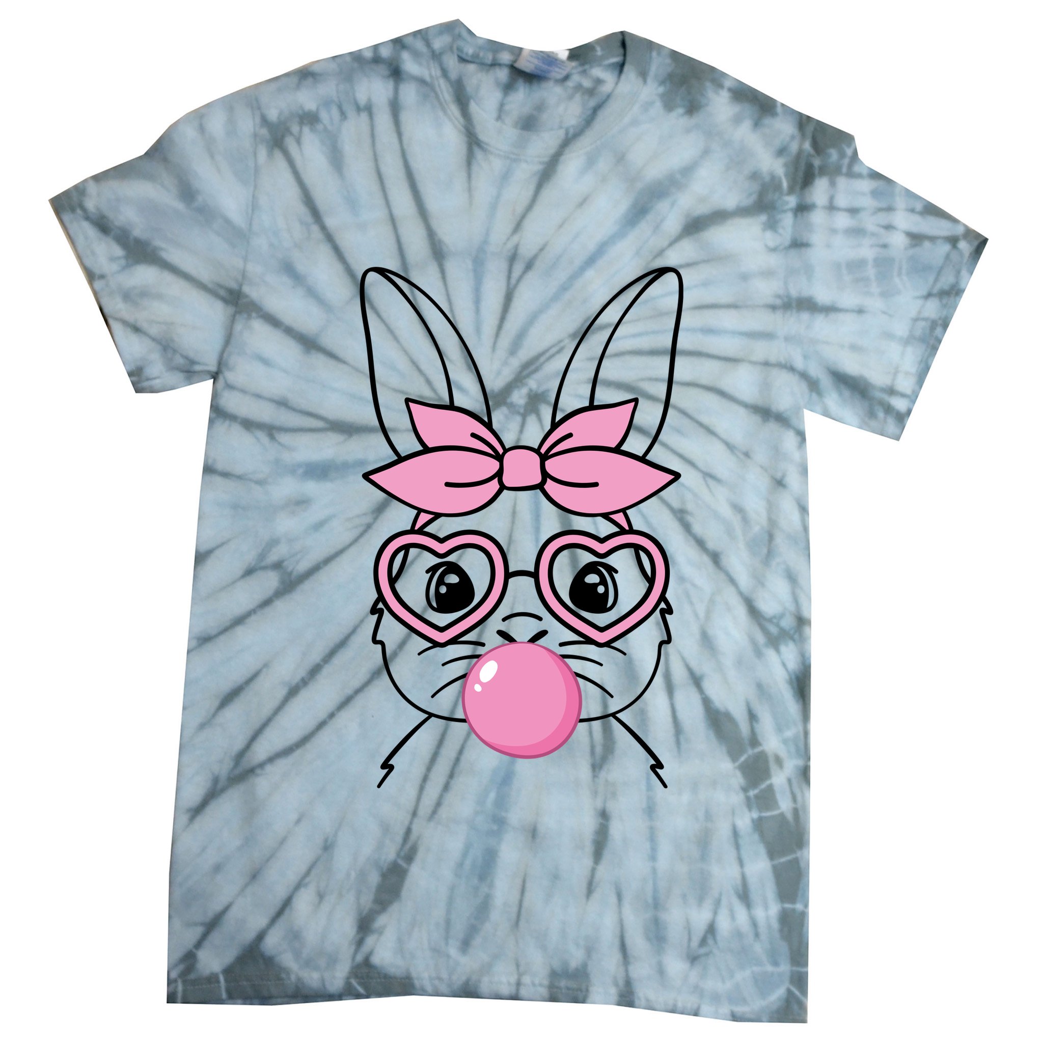Easter Bunny Bubble Gum Cute Tie-Dye T-Shirt