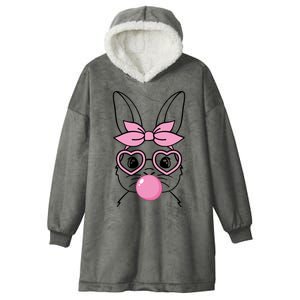 Easter Bunny Bubble Gum Cute Hooded Wearable Blanket